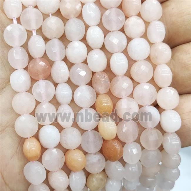 Pink Aventurine Beads Faceted Circle