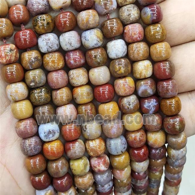 Nueva Agate Beads Drum Multicolor