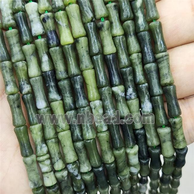 Green Taiwan Jade Beads Bamboo