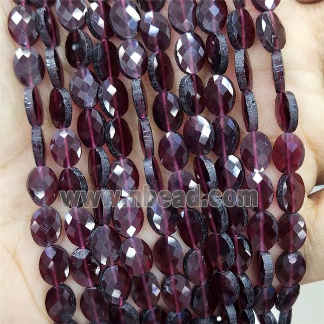 Natural Ruby Beads Oval Faceted
