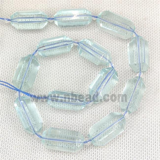 Blue Crystal Glass Prism Beads