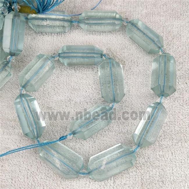 Blue Crystal Glass Prism Beads