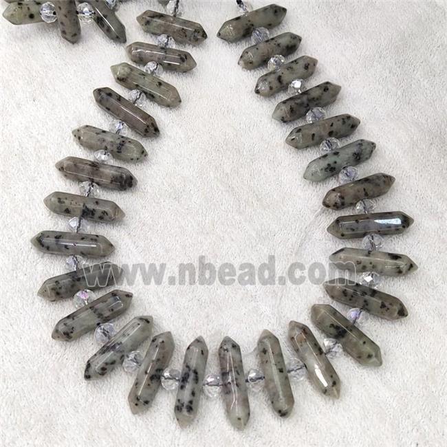 Kiwi Jasper Bullet Beads