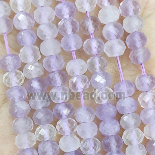 Natural Purple Chalcedony Beads Faceted Rondelle