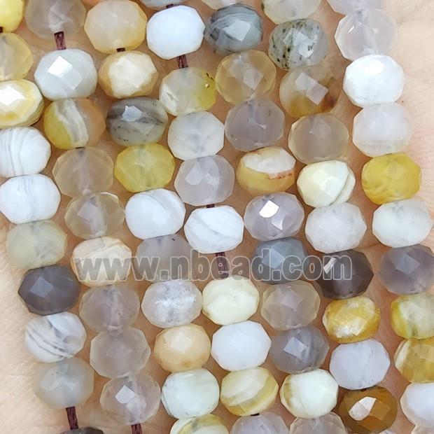 Natural Botswana Agate Beads Multicolor Faceted Rondelle