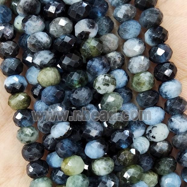 Natural Aquamarine Beads C-Grade Faceted Rondelle