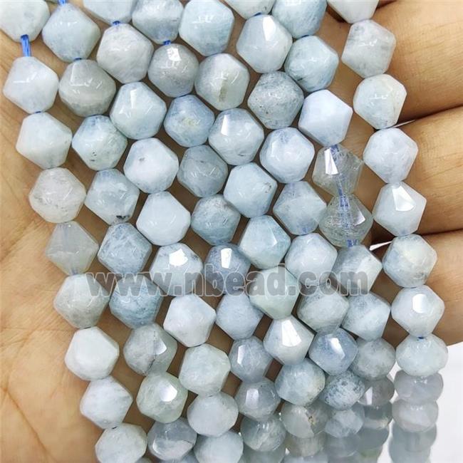 Natural Aquamarine Beads Blue Bicone