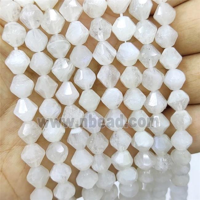 Natural Moonstone Beads White Bicone