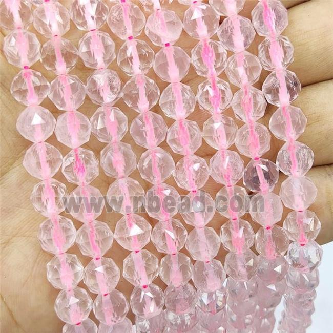 Natural Rose Quartz Beads Cut Round