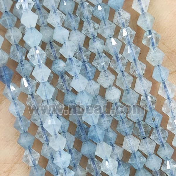 Natural Aquamarine Beads Blue A-Grade Bicone