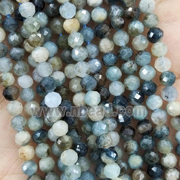 Natural Blue Tourmaline Beads Faceted Round