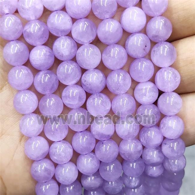 Purple Chalcedony Beads Smooth Round