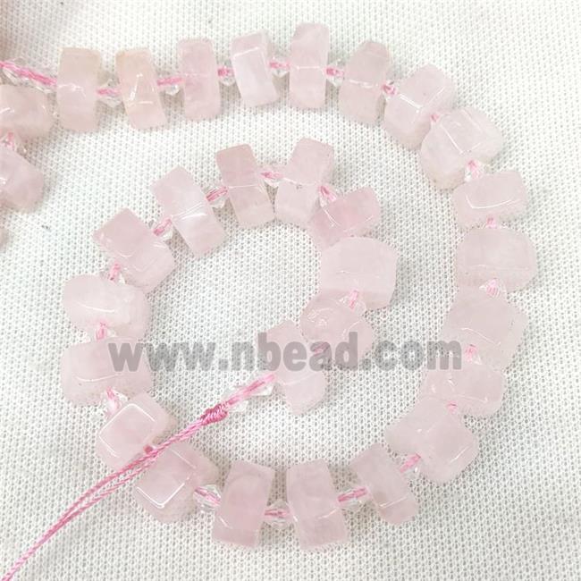 Rose Quartz Heishi Beads Cut Pink