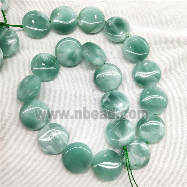 Natural Peacock Angelite Beads Coin Circle