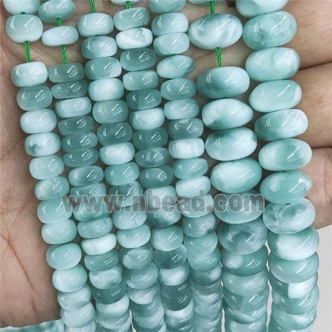 Natural Peacock Brazilian Angelite Beads Smooth Rondelle