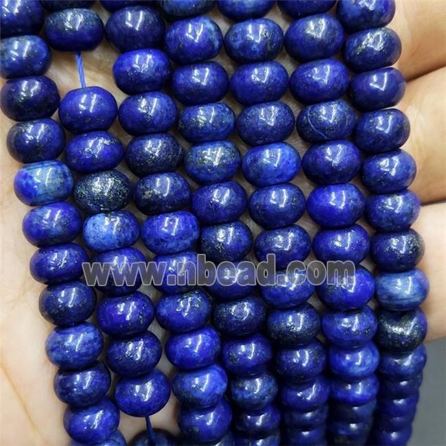 Blue Lapis Lazuli Rondelle Beads Smooth Dye