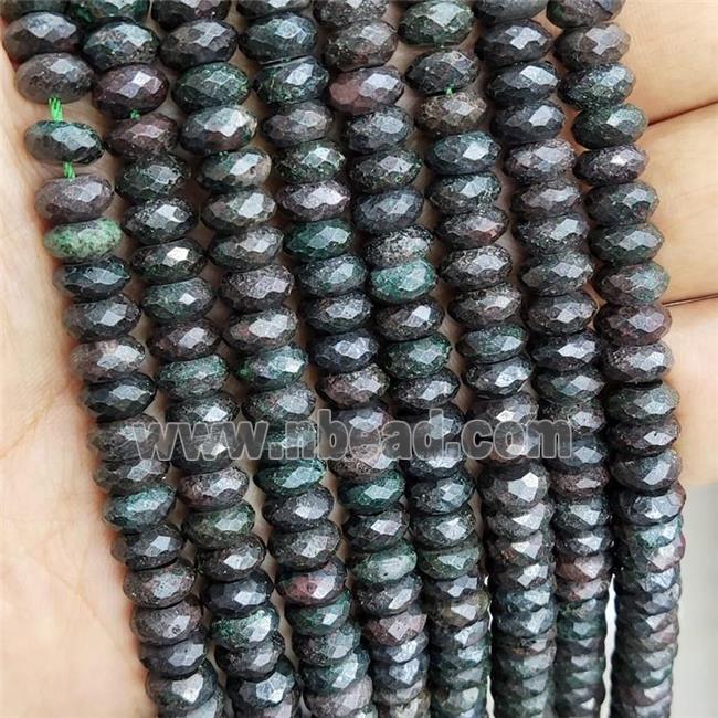 Natural Verdite Beads Green Faceted Rondelle Clinochlore