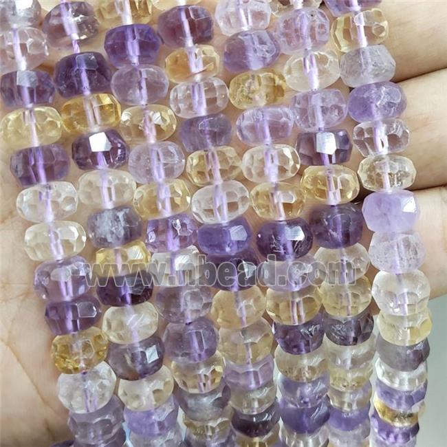 Natural Ametrine Beads Faceted Rondelle