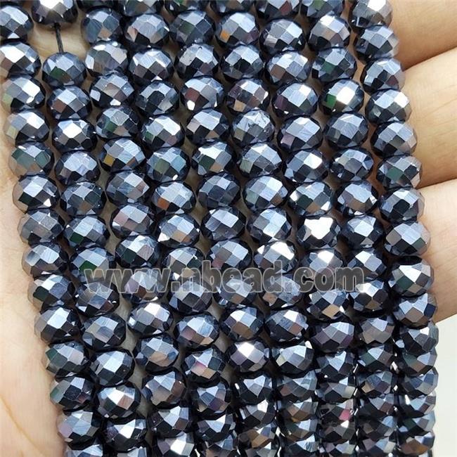 Natural Terahertz Beads Faceted Rondelle