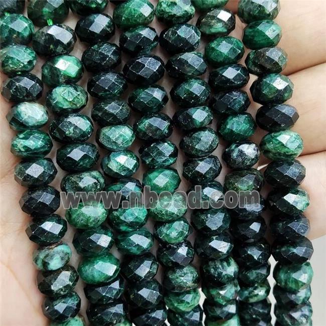 Natural Emerald Beads Green Faceted Rondelle