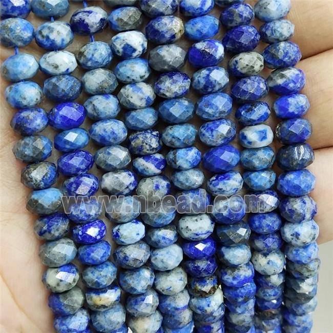 Natural Lapis Lazuli Beads Blue Faceted Rondelle