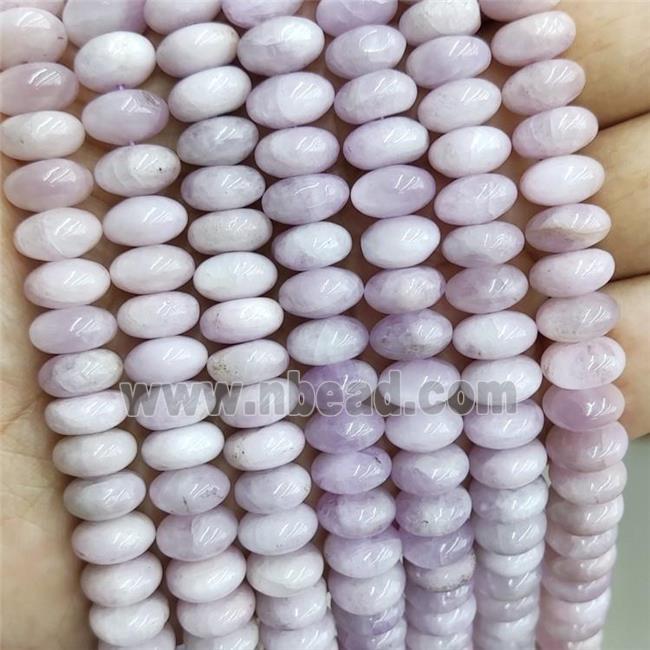 Natural Kunzite Beads Purple Smooth Rondelle