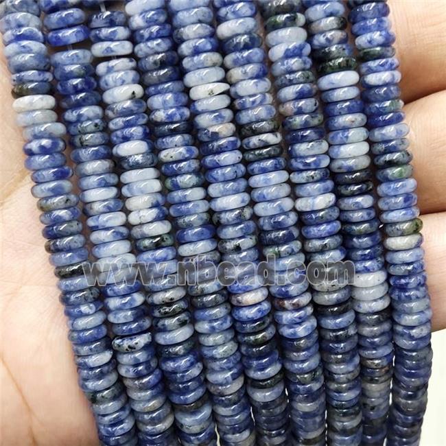 Blue Dalmatian Jasper Heishi Spacer Beads