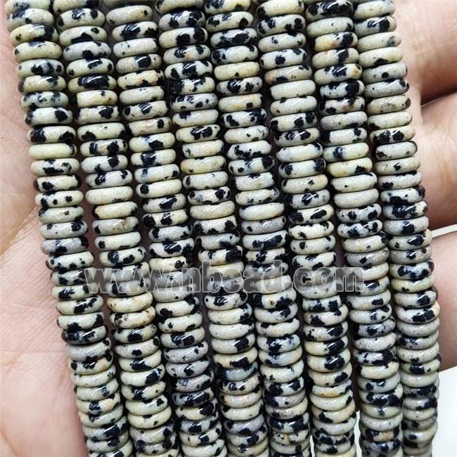 Natural Dalmatian Jasper Heishi Spacer Beads
