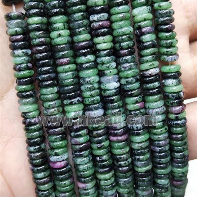 Natural Ruby Zoisite Heishi Beads