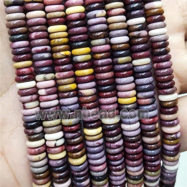 Natural Mookaite Heishi Spacer Beads Multicolor