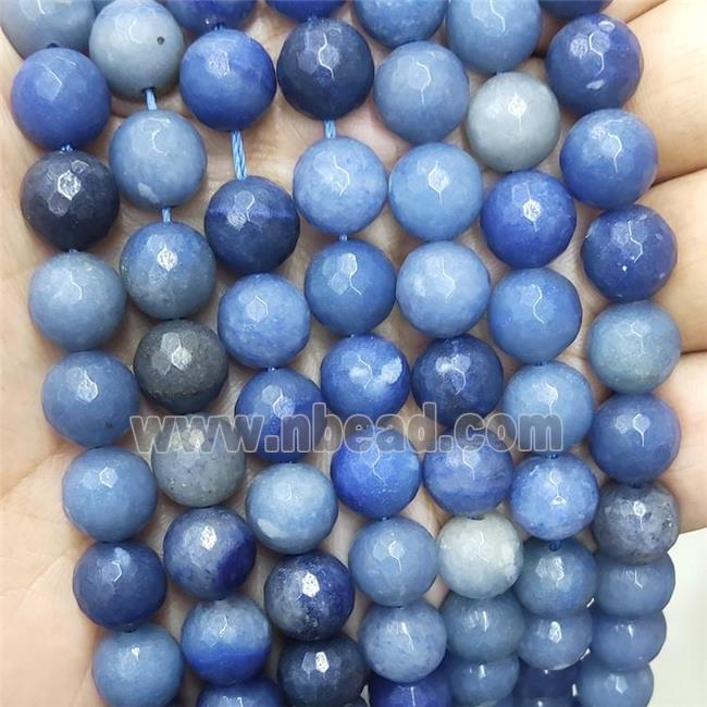Blue Aventurine Beads Faceted Round