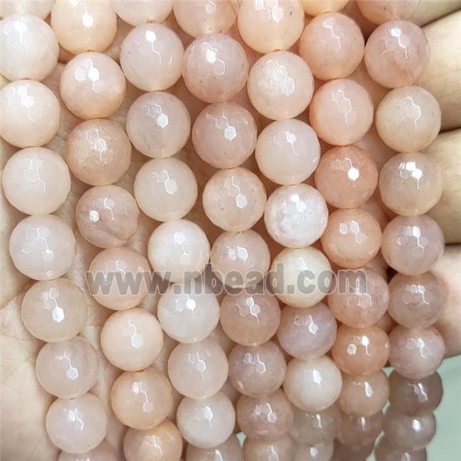 Pink Aventurine Beads Faceted Round
