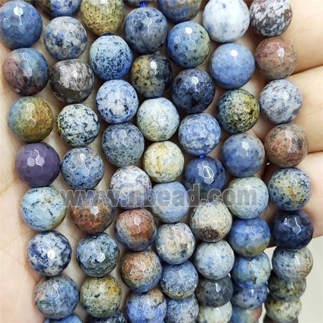 Natural Sunset Dumortierite Beads Faceted Round