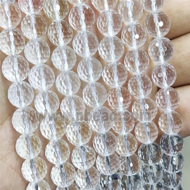 Clear Quartz Beads Faceted Round
