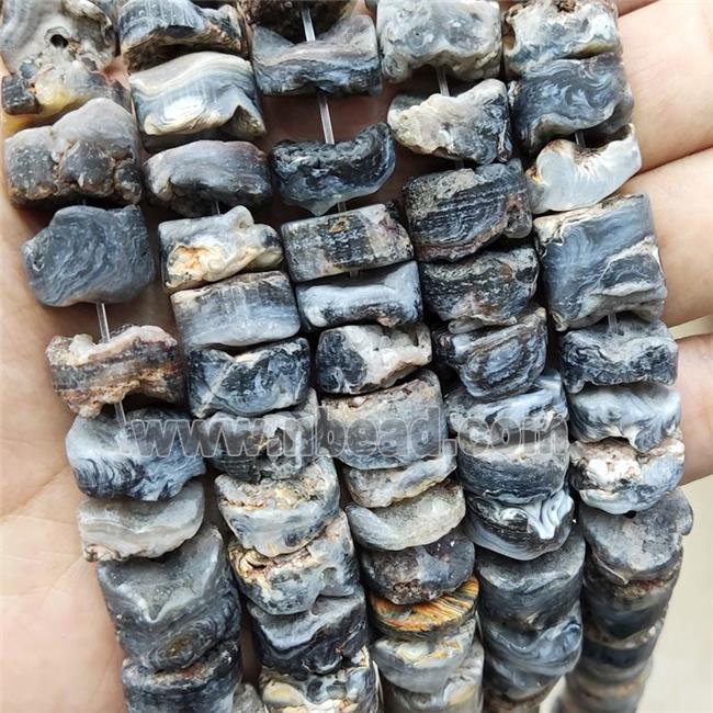 Natural Rock Agate Beads Rondelle Rough
