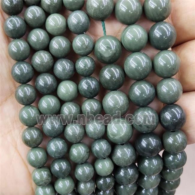 Green Agate Beads Dye Smooth Round