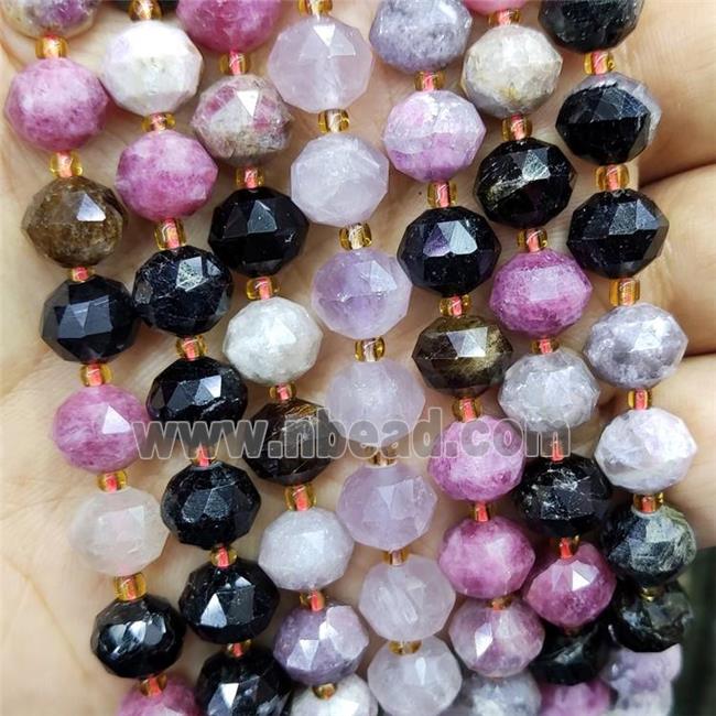 Natural Tourmaline Beads Multicolor Cut Rondelle