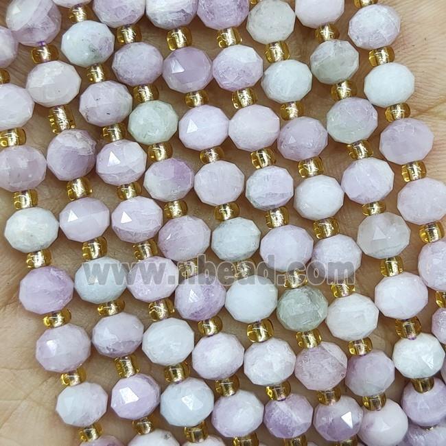 Natural Kunzite Beads Lavender Cut Rondelle