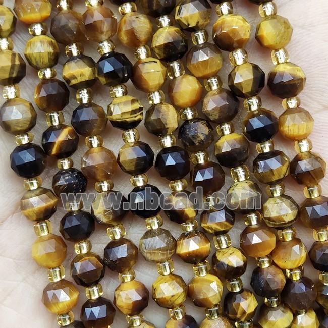 Natural Tiger Eye Stone Beads Cut Rondelle