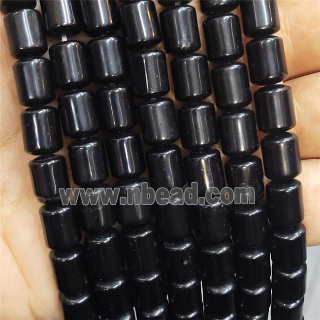 Natural Agate Beads Tube Black Dye