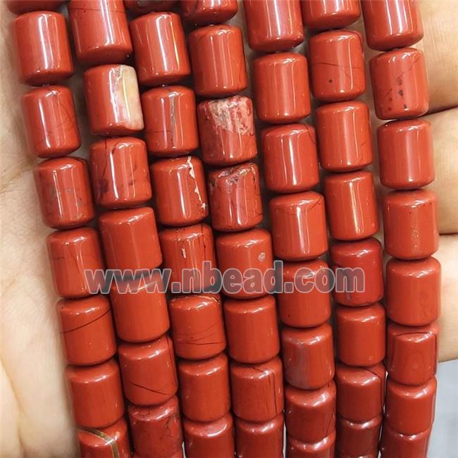 Natural Red Jasper Column Beads