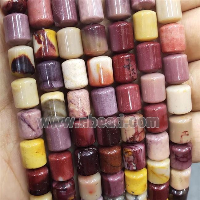 Natural Mookaite Beads Column Multicolor Tube