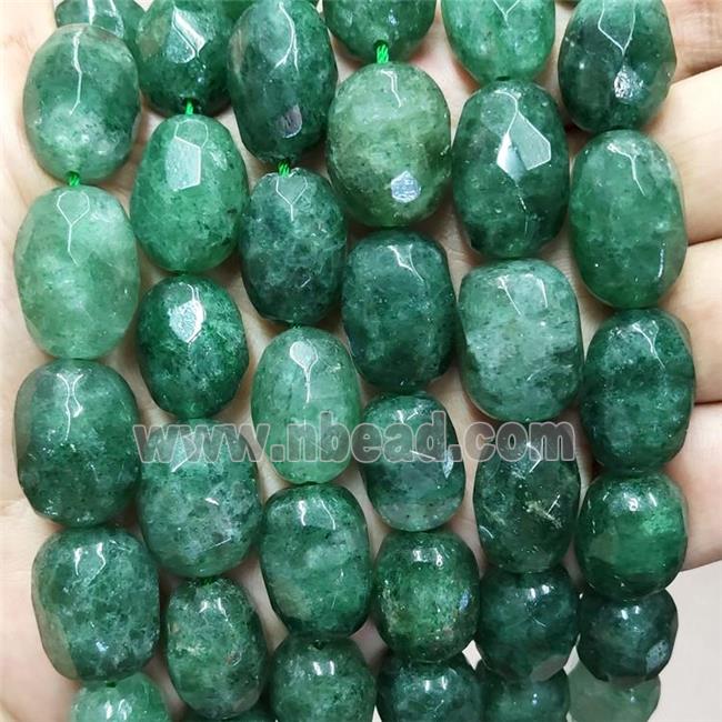 Natural Green Strawberry Quartz Nugget Beads Freeform Faceted