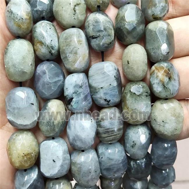 Natural Labradorite Nugget Beads Freeform Faceted