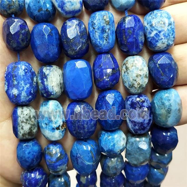 Natural Blue Lapis Lazuli Nugget Beads Freeform Faceted