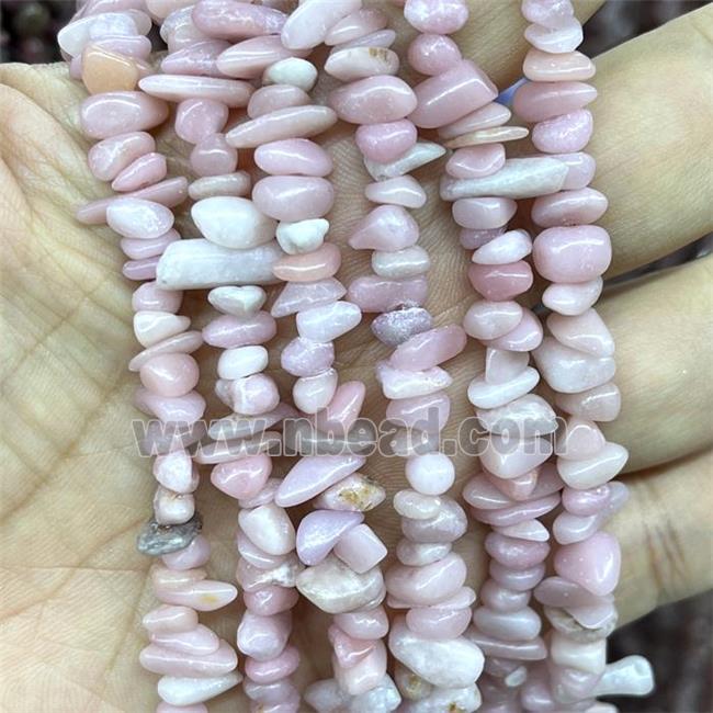 Natural Chinese Pink Opal Chip Beads Freeform
