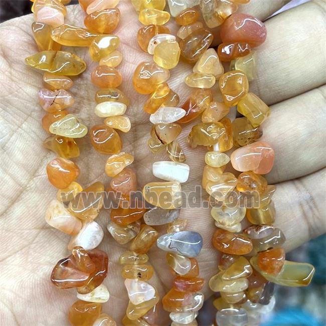 Natural Carnelian Agate Beads Chips Freeform
