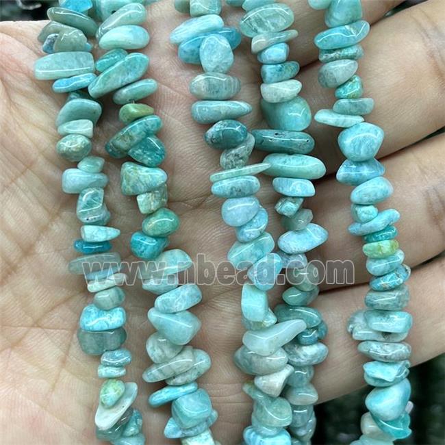 Natural Green Amazonite Beads Chip Freeform