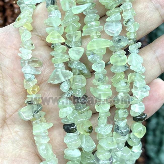 Natural Green Prehnite Chips Beads Freeform