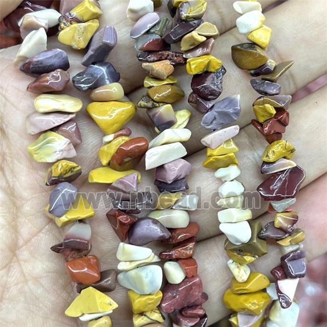 Natural Mookaite Chips Beads Multicolor Freeform